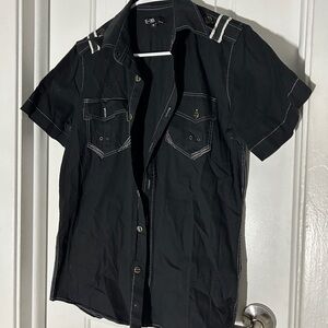 Grunge type button up